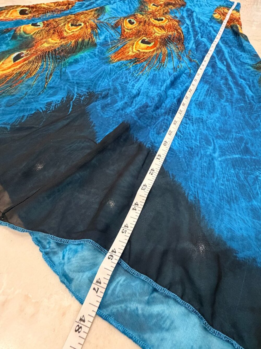 WantDo Turquoise Blue Peacock Summer Dress - Picture 7 of 11